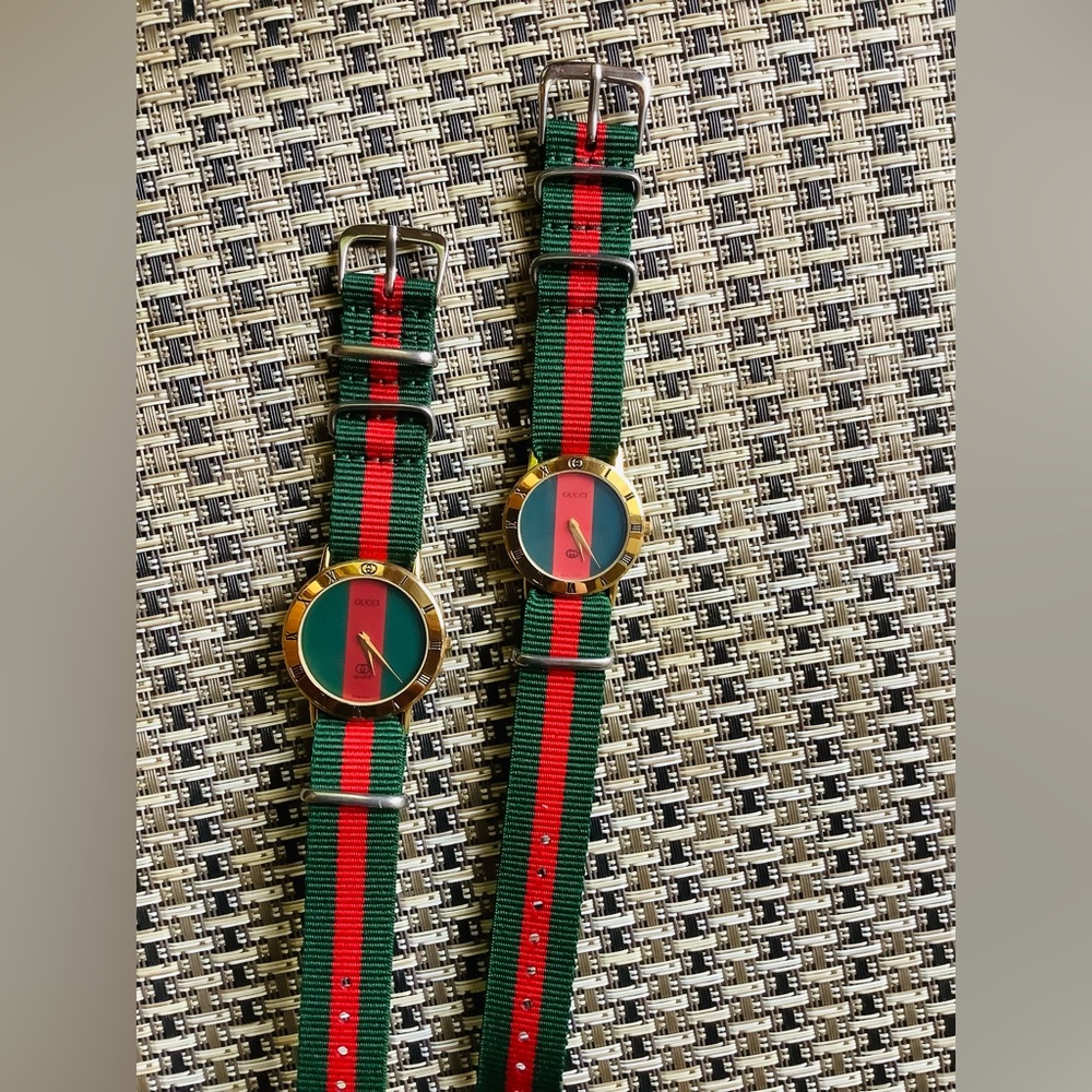 Gucci Gold-Tone Watch set for couple 💚❤️💛 - Picture 2 of 16